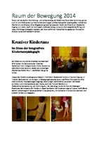 Jahresbericht Bewegungsraum 2014